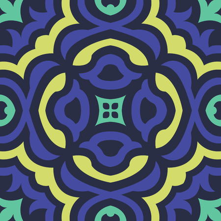 abstract contemporary pattern on dark blueのイラスト素材