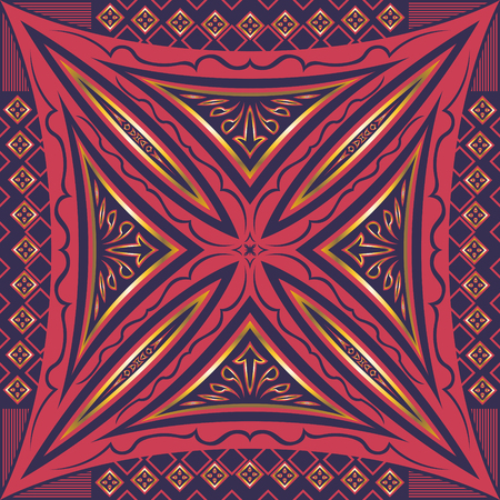 abstract luxury contemporary pink and blue patternのイラスト素材