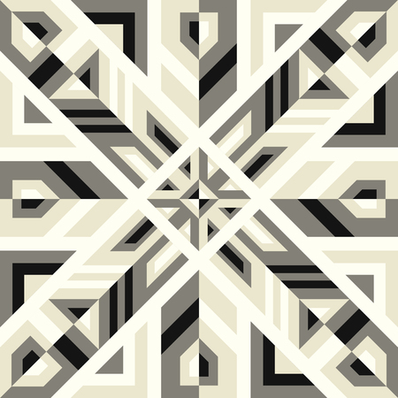 abstract modern geometric black grey and cream switching patternのイラスト素材