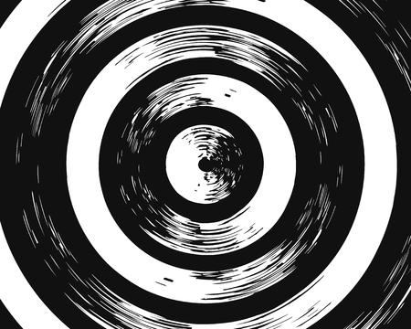 black and white contemporary minimal painting multi circle brush style backgroundのイラスト素材