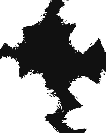 black and white contemporary minimal painting rough brush style backgroundのイラスト素材
