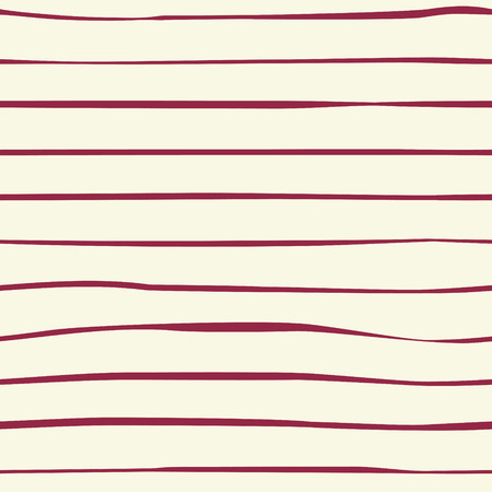 the doodle red lines seamless pattern on creamのイラスト素材