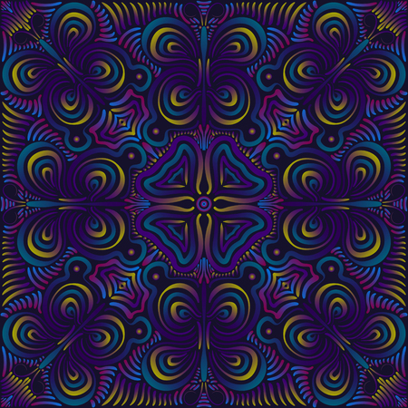 contemporary colorful native butterfly patternのイラスト素材