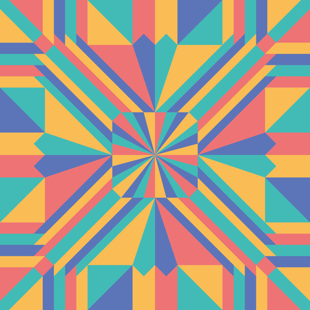 modern contemporary geometric pastel color patternのイラスト素材