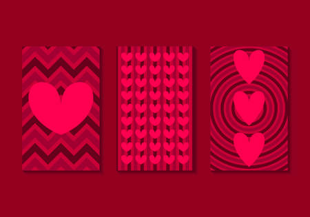variety pink heart background collection for brochure banner and publicationのイラスト素材