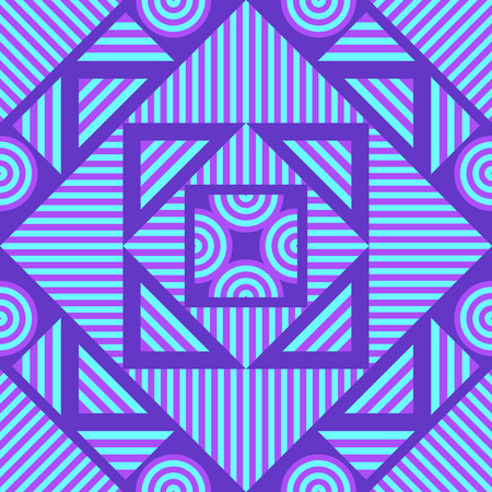 modern contemporary green and violet geometric patternのイラスト素材