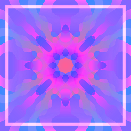 modern contemporary colorful floral and frame patternのイラスト素材