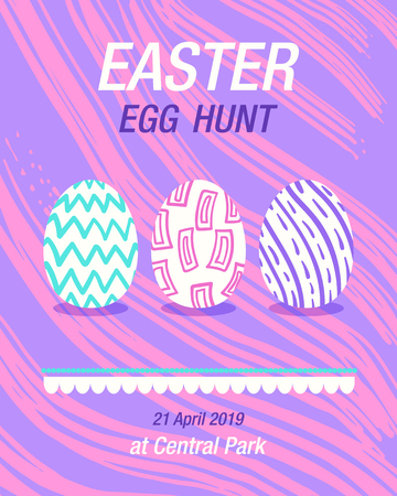 easter egg hut background for banner brochure and publicationのイラスト素材