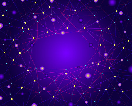 vector modern geometric network connection lines for brochure banner and publicationのイラスト素材