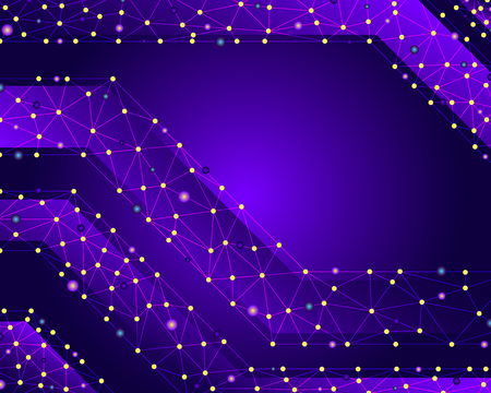 vector modern geometric network connection lines for brochure banner and publicationのイラスト素材