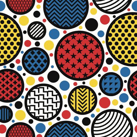 vector modern art style seamless patternのイラスト素材