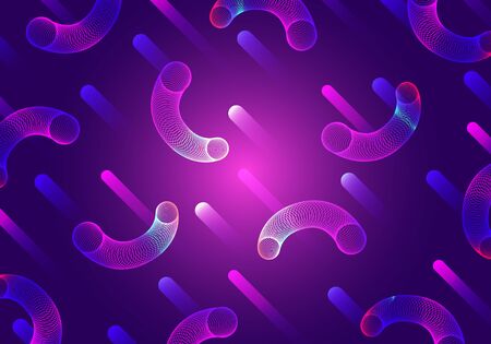 vector colorful curve turve outlines for brochure banner and publicationのイラスト素材