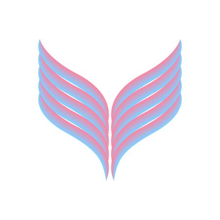 vector red to blue gradient wings