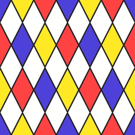 vector modern multi rhombus geometric seamless patternのイラスト素材