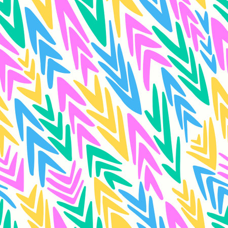 vector colorful arrow seamless pattern on whiteのイラスト素材