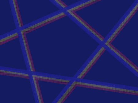 digital three colors dots rainbow line painting overlapped background