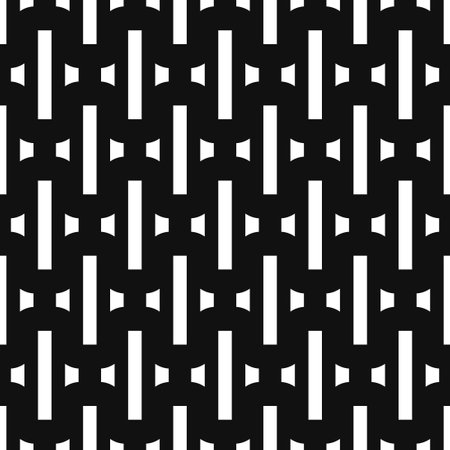 vector black and white geometric op art style seamless patternのイラスト素材