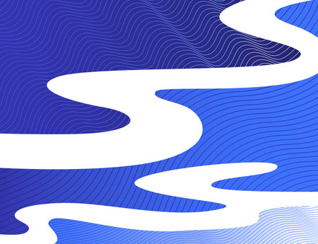 vector modern digital network wave and geometric background for brochure banner and publication.のイラスト素材