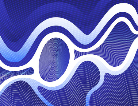 vector modern digital network wave and geometric background for brochure banner and publication.のイラスト素材