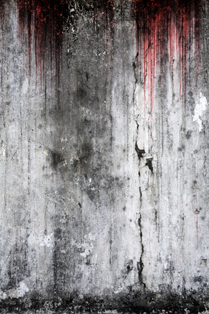 Bloody background scary old wall, concept of horror and Halloweenの写真素材