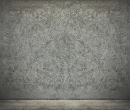 Old empty grunge room with concrete wall, black and white interior backgroundの写真素材