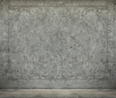 Old empty grunge room with concrete wall, interior backgroundの写真素材