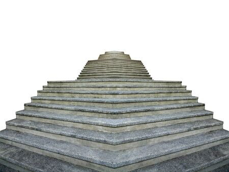 Stairs from underground upward isolated on white backgroundの写真素材