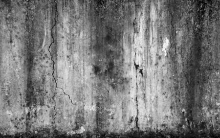 Abstract background scary old cement wall and cracked concrete, concept of horror and Halloweenの写真素材