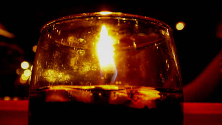 candle in cupの写真素材