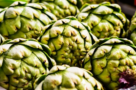 Delicious Artichokes at Pike Place Market, Seattleの写真素材
