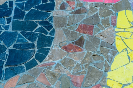 Multicolor stone wall texture backgroundの写真素材