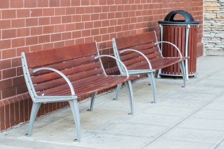 Modern Park Benchの写真素材
