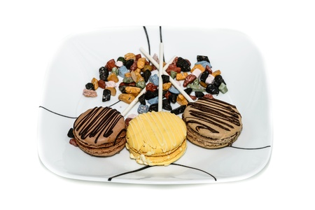 Tasty colorful macaroonの写真素材