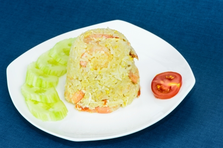 Fried rice with shrimp の写真素材