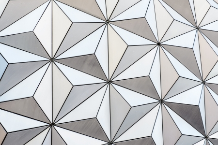 Abstract triangle background from the outside of a geodesic dome structure