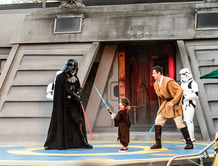 ORLANDO, USA - December 20, 2013: Star Wars: Jedi Training Academy at Walt Disney World in Orlando. Walt Disney World resort is opened in October 1, 1971 as an entertainment complex.