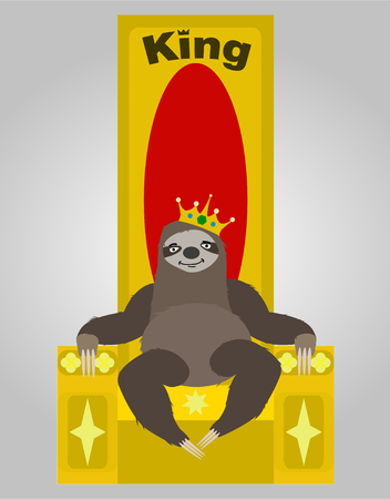 The slothful on the throneのイラスト素材