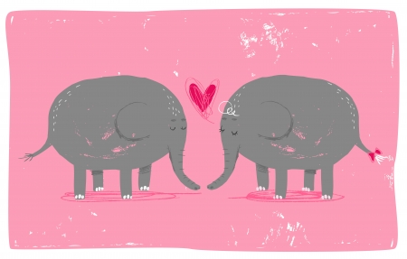 Elephants Loveのイラスト素材