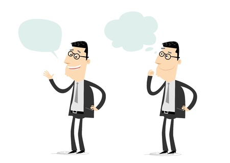 Talking And Wondering Setのイラスト素材