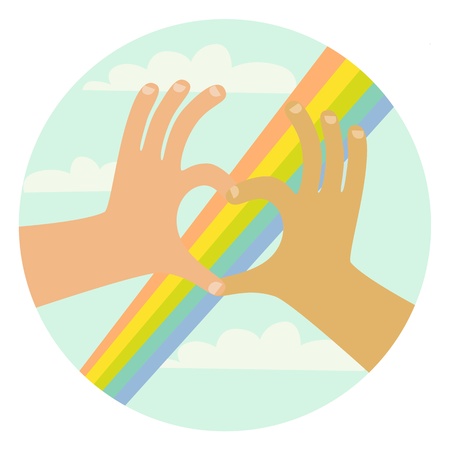 Rainbow Loveのイラスト素材
