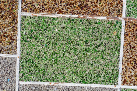 broken glass texture wallの写真素材