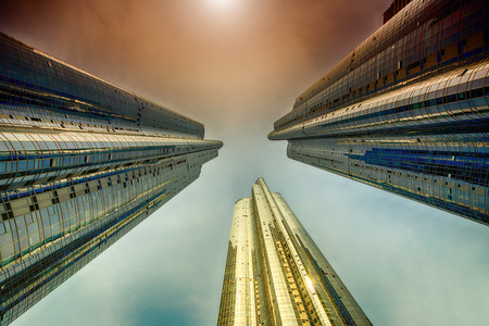 Set of three buildingsの写真素材