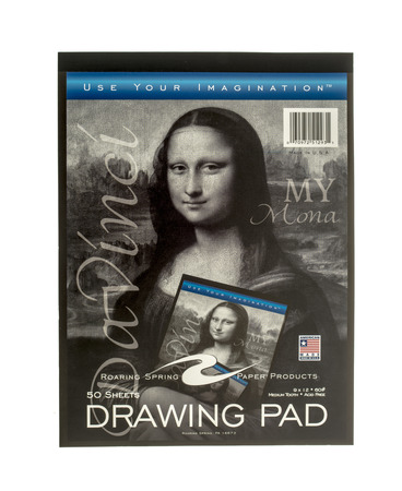 Winneconne, WI - 12 April 2016:  Pad of My Mona drawing pad on an isolated background.のeditorial素材