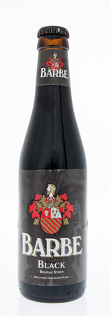 Winneconne, WI - 2 March 2018: A bottle of Barbe black stout beer on an isolated background.のeditorial素材