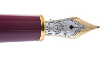 Winneconne, WI -  17 April 2019: A Mont blanc fountain pen on an isolated backgroundのeditorial素材