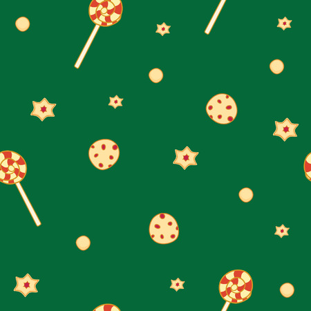 cookies seamless patternのイラスト素材