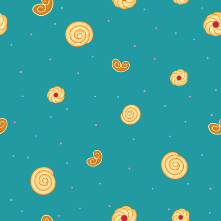 cookies seamless patternのイラスト素材