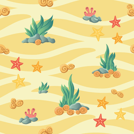 Sea seamless patternのイラスト素材