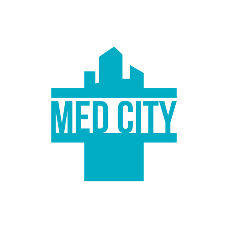 Logo medicine city template design vectorのイラスト素材