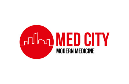 Logo medicine city template design vectorのイラスト素材